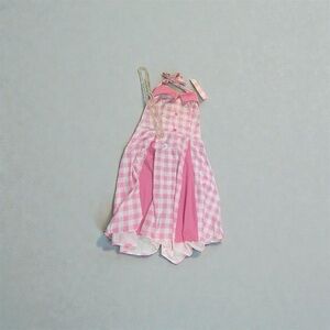 Pink Gingham Halter Dress